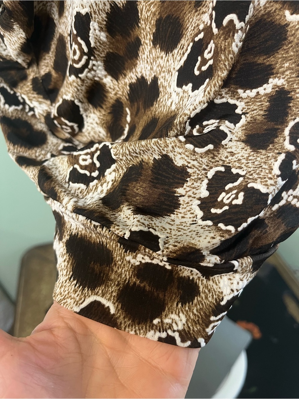 Espresso Women’s Polyester Blouse Animal Print Tunic Top Size XL - Picture 7 of 11